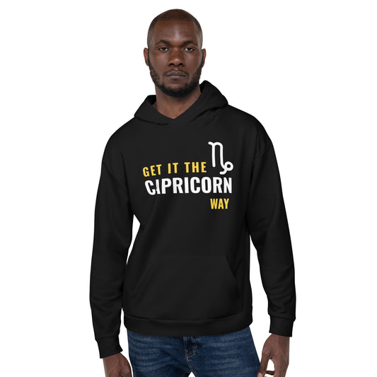 Unisex Get It Zodiac Hoodie - CAPRICORN (Black)