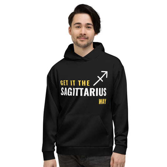 Unisex Get It Zodiac Hoodie - SAGITTARIUS (Black)